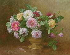 A bowl of roses (Albert Williams) - Muzeo.com