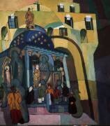 At the Church of Our Lady of Iberia (Aristarkh Lentulov) - Muzeo.com