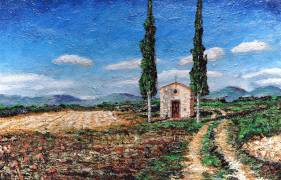 Chapel and Two Trees (Trevor Neal) - Muzeo.com
