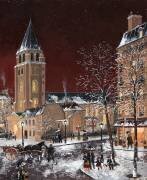 Christmas soon at Saint Germain des Prés II (Fabienne Delacroix) - Muzeo.com