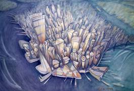 Manhattan from Above (Charlotte Johnson Wahl) - Muzeo.com