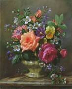 Roses and pansies (Albert Williams) - Muzeo.com