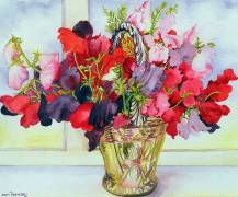 Sweet Peas in a Vase (Joan Thewsey) - Muzeo.com