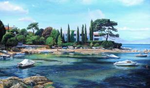 Villa and Boats (Trevor Neal) - Muzeo.com