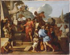Auguste devant le tombeau d'Alexandre (Sébastien Bourdon) - Muzeo.com