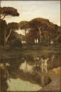 Baigneuse s dans la pinède (Emile René Ménard) - Muzeo.com