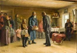 Bénédiction d'une isba neuve (Vassili Maksimov) - Muzeo.com