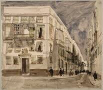 Cadix : Calle de los Doblenos (Adrien Dauzats) - Muzeo.com