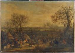 Camp de l'armée française commandée par Louis XIV devant Cambrai le 22 mars 1677 (Jean-Baptiste Martin l'Ancien) - Muzeo.com