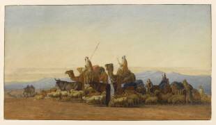 Caravane arabe en marche (Edmond Tschaggeny) - Muzeo.com