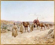 Caravane près de Biskra (Algérie) (Jean Baptiste Paul Lazerges) - Muzeo.com