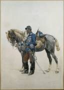 Cavalier du 2e hussards en tenue de campagne, second Empire (Edouard Detaille) - Muzeo.com