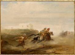 Cavaliers turcs en déroute (Narcisse Diaz de la Pena) - Muzeo.com