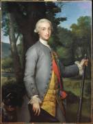 Charles IV, roi d'Espagne (1748-1819), alors prince des Asturies, représenté en habit de chasse (Anton Raphaël Mengs) - Muzeo.com