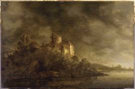 Château dominant une rivière (Frans de Hulst) - Muzeo.com