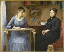 Chez soi ou Intimité (Catharina et Bernardina Breslau, mère et soeur cadette de l'artiste) (Marie-Louise-Catherine Breslau) - Muzeo.com