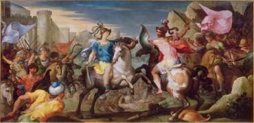 Combat de Tancrède et de Clorinde (Ambrosius Bosschaert) - Muzeo.com