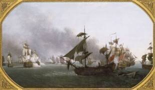 Combat naval remporté devant l'île de la Grenade (Jean-François Hue) - Muzeo.com