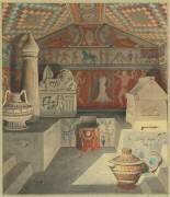 Composition d'antiques : intérieur d'un tombeau étrusque (Félix Duban) - Muzeo.com