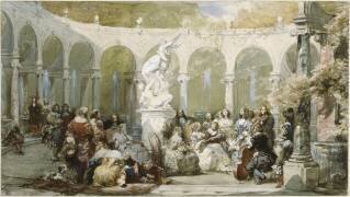Concert dans le bosquet de la colonnade à Versailles (Eugène Lami) - Muzeo.com