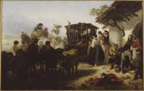 Don Quichotte emmené dans une cage (Charles-François...) - Muzeo.com
