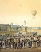 Entrée du roi Louis XVIII à Paris, 3 mai 1814, au moment de son passage sur le pont Neuf (Antoine Ignace Melling) - Muzeo.com