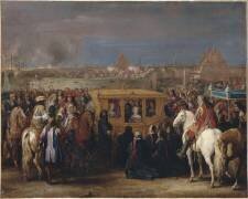 Entrée solennelle du roi Louis XIV et de la reine Marie-Thérèse à Douai, le 23 août 1667 (Adam Frans van der Meulen) - Muzeo.com