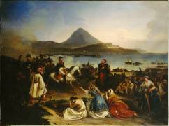 Entrevue du général Maison et d'Ibrahim Pacha à Navarin, en septembre 1828 (Jean-Charles Langlois) - Muzeo.com