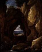 Ermite en méditation dans une grotte (David Teniers the Younger) - Muzeo.com