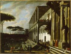Fête dans le jardin d'un palais dit 