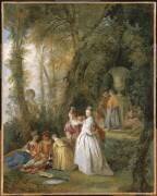 Fête galante dans un parc (Michel Barthélemy Ollivier) - Muzeo.com