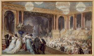 Fête officielle au palais des Tuileries pendant l' Exposition Universelle de 1867 (Henri Baron) - Muzeo.com