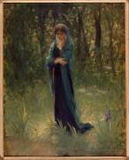 Femme songeuse dans un sous-bois (Ernest Hébert) - Muzeo.com