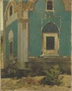 Fenêtre bordée d'émail vert. Mausolée de Mehmet I à Brousse (Turquie),construit vers1421 (Alberto Pasini) - Muzeo.com