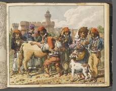 Gitans et maquignon maquignonnant un mulet (Charles-Stanislas L'Eveillé) - Muzeo.com