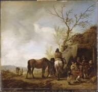 Halte de voyageurs (Philips Wouwerman) - Muzeo.com