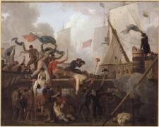Héroïsme des marins du vaisseau Le Vengeur commandés par le capitaine Renaudin, mai 1794 (Jean-Jacques-François Taurel) - Muzeo.com