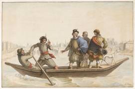 Henri IV et le batelier : Henri IV traversant la Seine (Etienne-Jean Delécluze) - Muzeo.com
