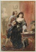 Illustrations d'oeuvres d'Alfred de Musset gravées par Adolphe Lalauze (1838-1906) : Bettine (Eugène Lami) - Muzeo.com