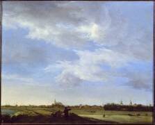 Ilpendam vu du sud-est avec le château d'Ilpenstein (Anthonie van Borssum) - Muzeo.com