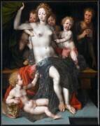 Jupiter en Satyre avec Antiope et ses jumeaux (Vincent Sellaer) - Muzeo.com