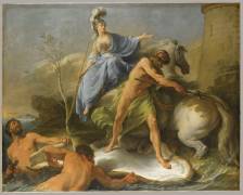 La Dispute de Minerve et de Neptune pour donner un nom à la ville d'Athènes (Noël Halle) - Muzeo.com