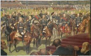 La distribution des drapeaux à Longchamp par le Président Jules Grevy (Edouard Detaille) - Muzeo.com