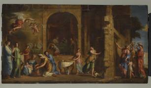 La naissance de la Vierge (Jacques Stella) - Muzeo.com