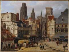 La place de la Haute Vieille Tour, Rouen (Giuseppe Canella) - Muzeo.com