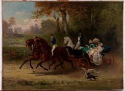 La promenade en calèche (Eugène Charles François...) - Muzeo.com