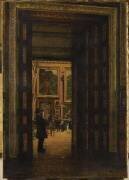 La Salle des Sept-Cheminées au Louvre, vue depuis la salle des Bijoux (Louis Béroud) - Muzeo.com