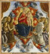 La Vierge et l'Enfant en gloire entourés d'anges, de sainte Marie-Madeleine et de saint Bernard (Francesco Botticini) - Muzeo.com