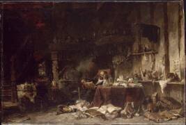 Le Cabinet d'un alchimiste (Eugène Isabey) - Muzeo.com