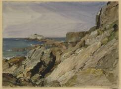 Le fort impérial à Saint-Malo (Eugène Isabey) - Muzeo.com